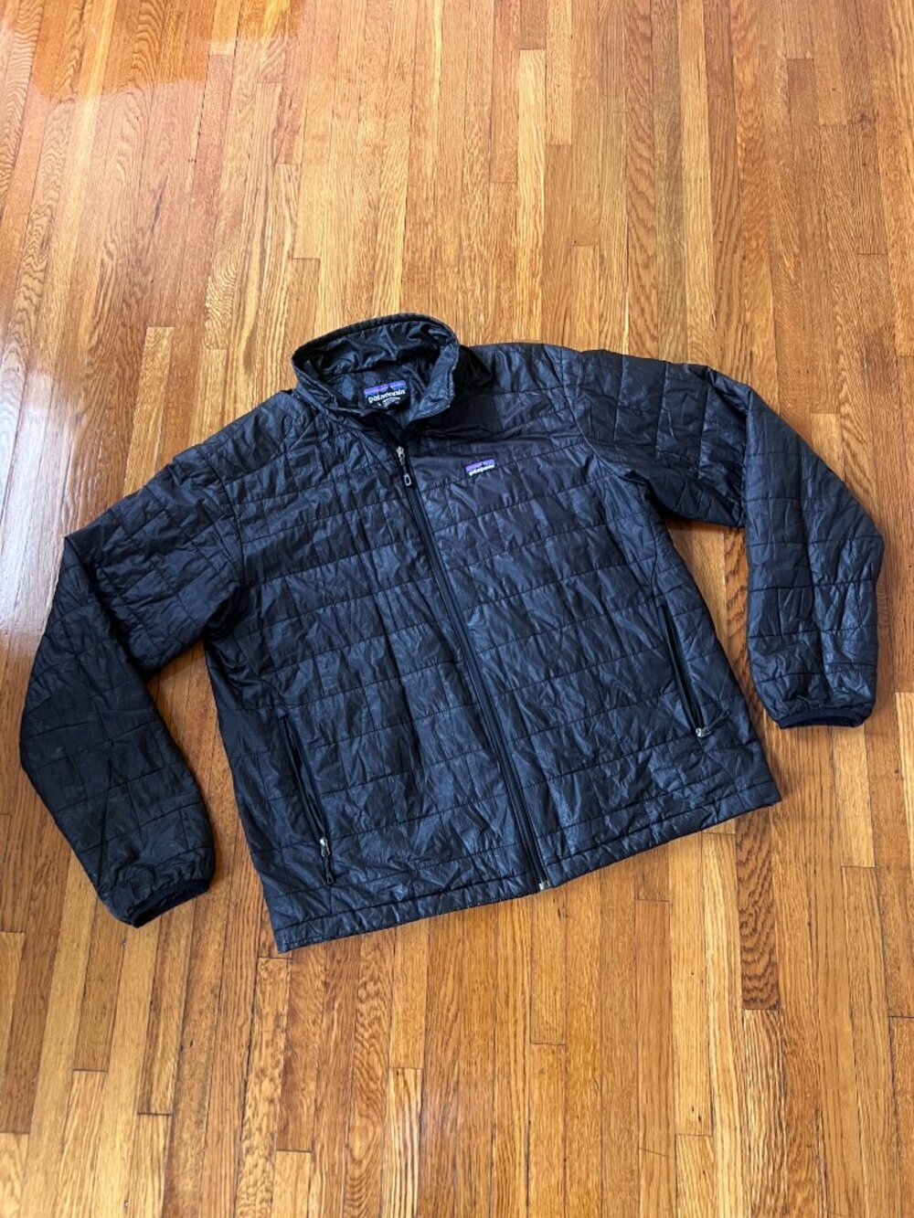 Patagonia Nanopuff Black Quilted Lightweight Puffer Jacket - Men's Large